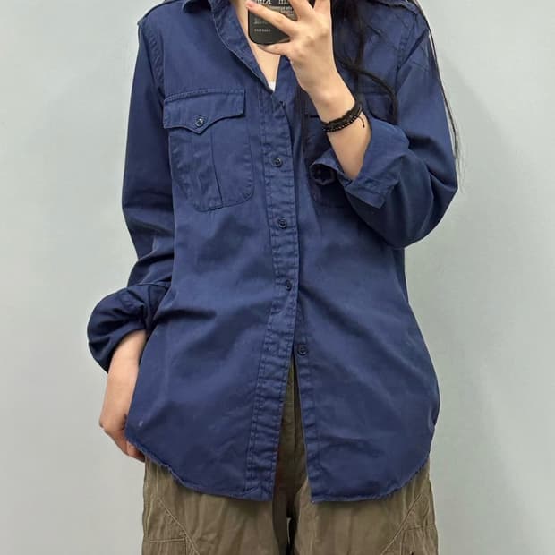 폴로 랄프로렌 신형 네이비 포켓 밀리터리 셔츠