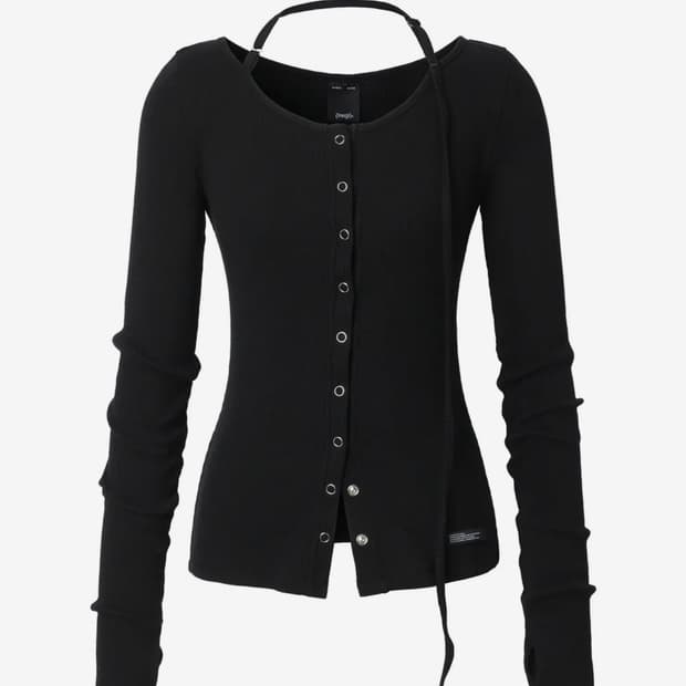 Inegi Buckle Strap Cardigan