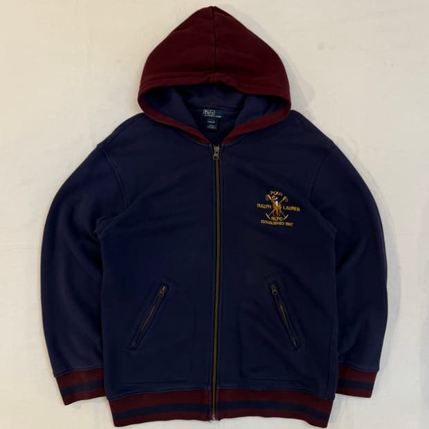 폴로 랄프로렌 빅포니 치프키프 배색 후드집업