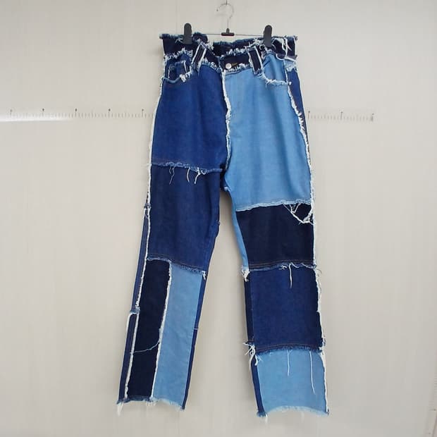 리폼 패치워크 데님 청바지