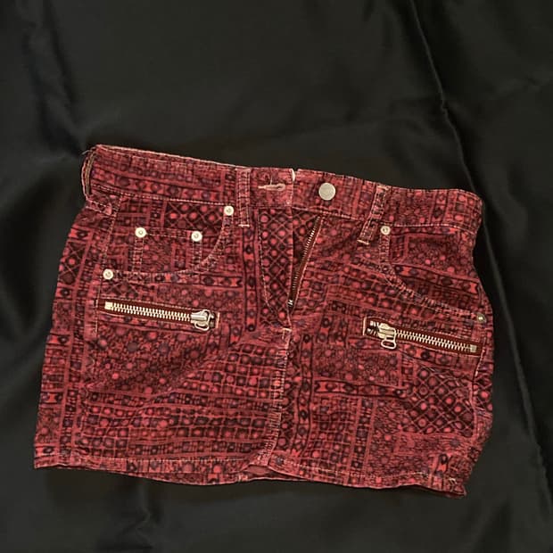 이자벨마랑 패턴 핑크 미니 스커트