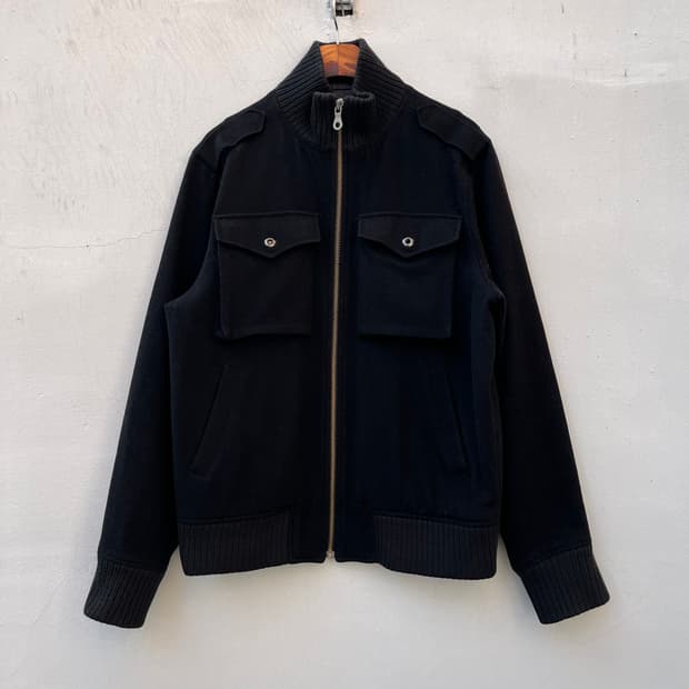 Vintage 울혼방 하이넥 밀티터리 자켓 