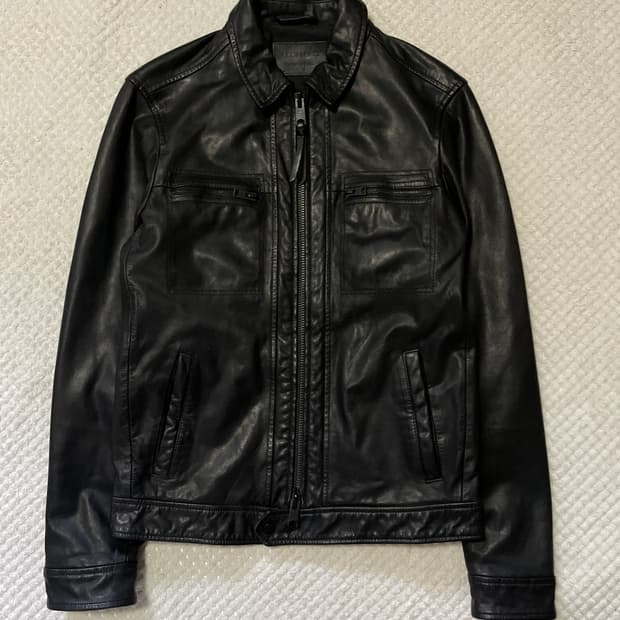 ALL SAINTS 올 세인츠 웨스턴 무드 LARK 염소가죽 레더 자켓