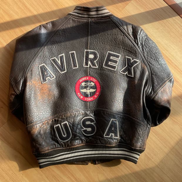 90’s 아비렉스 아이콘 레더자켓