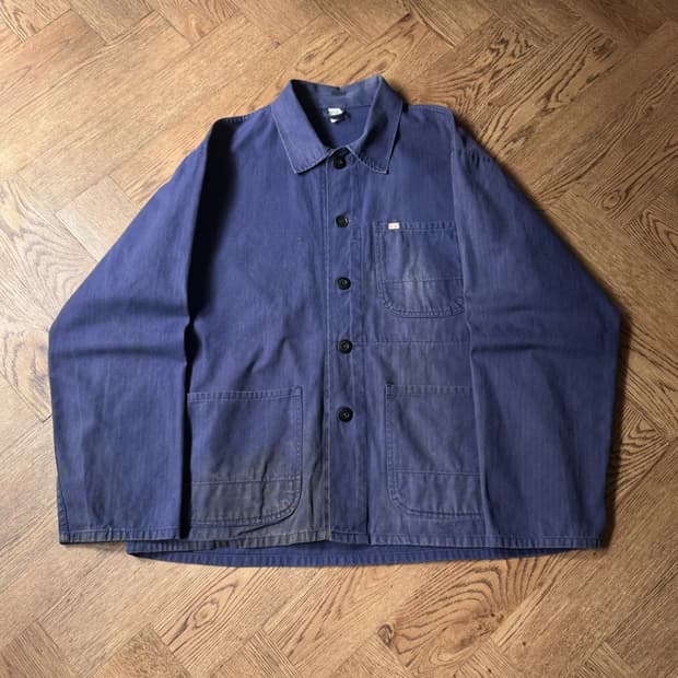 [XL]90's 빈티지 H.H 헤링본 프렌치 워크자켓