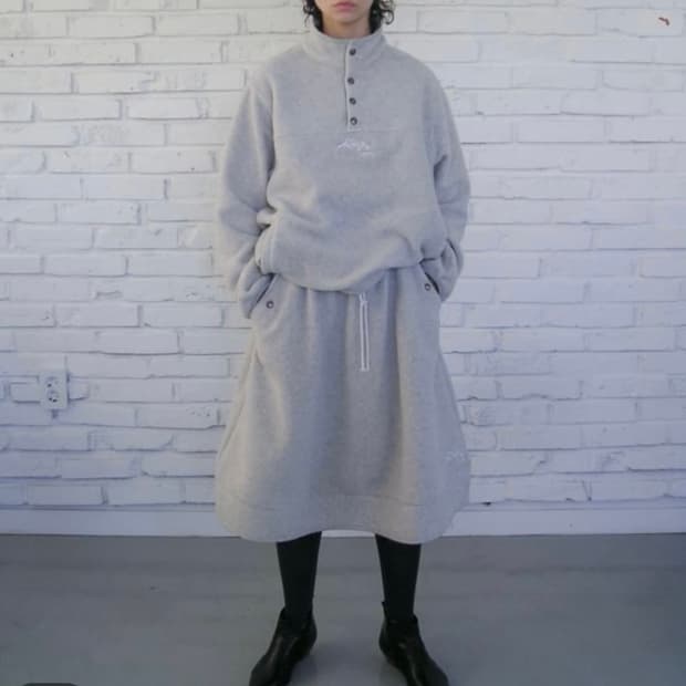 에옹쓰 마운틴 플리스 스커트 셋업 세트 