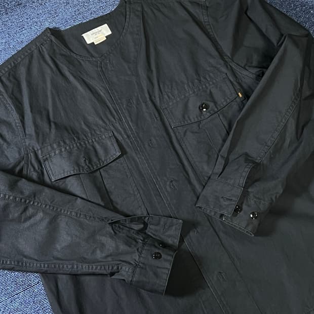 에스피오나지 노카라 워크셔츠 네이비