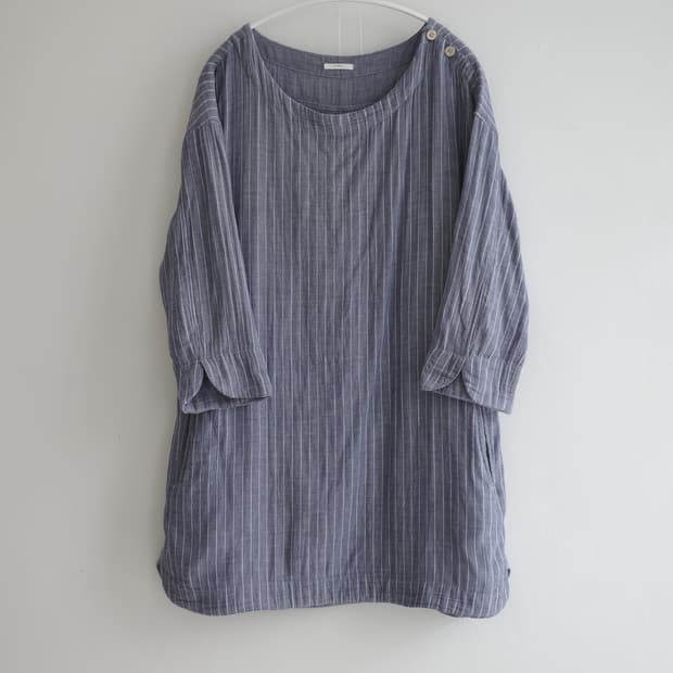 jalonger 네이비 스트라이프 원피스