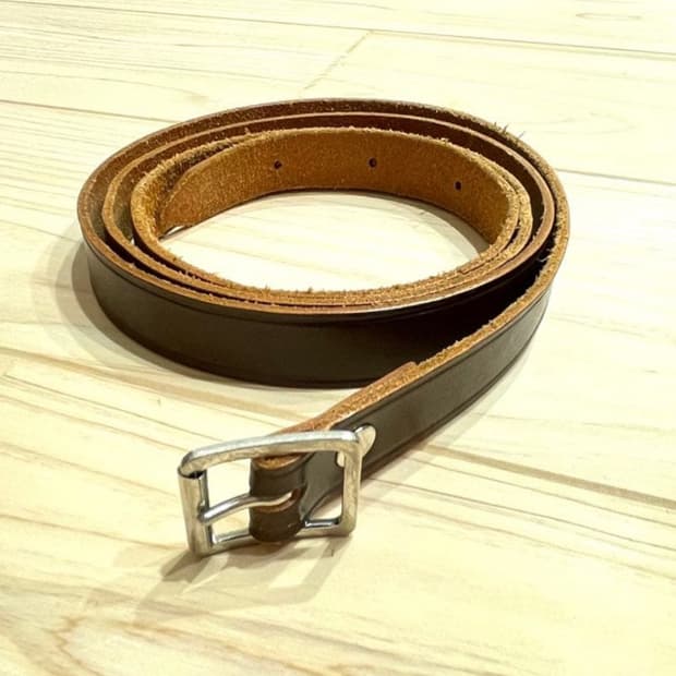 margaret howell brown leather belt