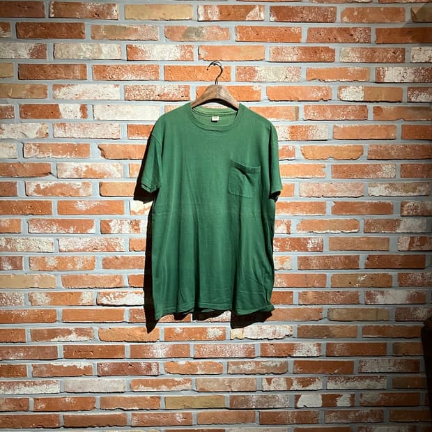 빈티지 헤인즈 반팔 포켓 티셔츠