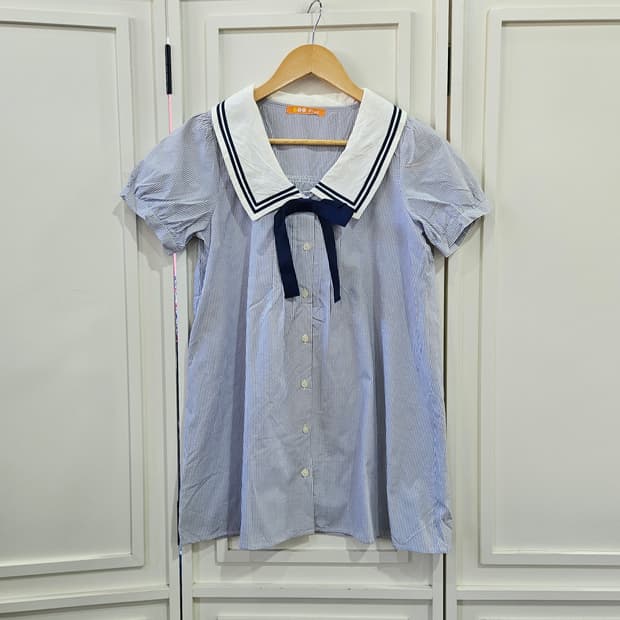 세일러카라 스트라이프 원피스