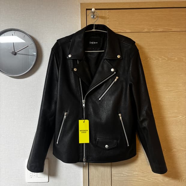 택포/S급) 도프제이슨 소가죽 라이더 자켓 블랙