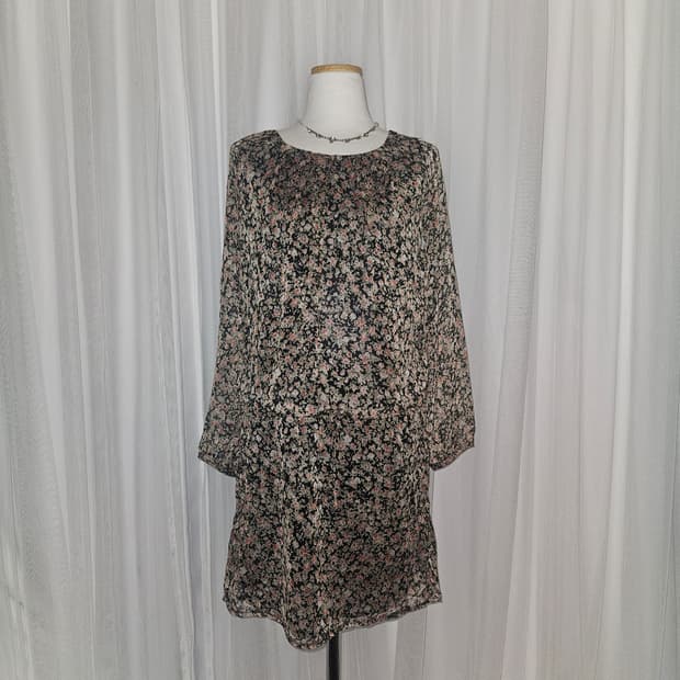 proportion 빈티지 히메 플라워샤워 쉬폰 블라우스