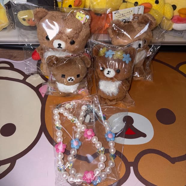 산엑스 차이로이코구마 인형 일괄