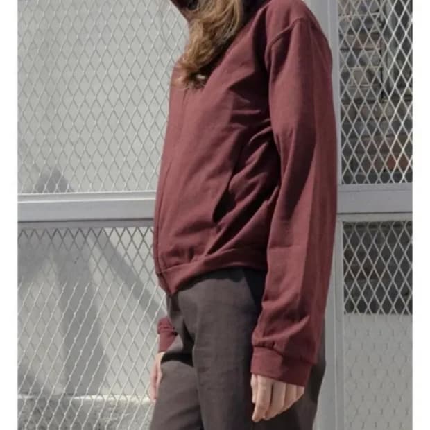 [2]머듈 라운지후드집업 버건디