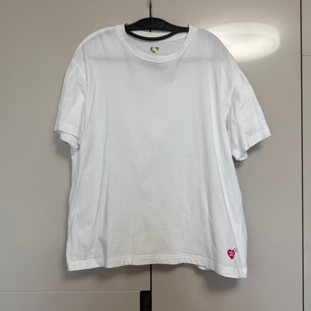 L 휴먼 메이드 티셔츠 화이트 (3팩) 블랙 레드