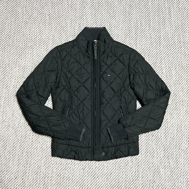 [S] Tommy 타미힐피거 우먼즈 다크그린 누빔 퀼팅 점퍼