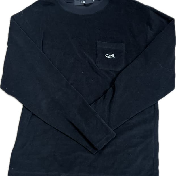 LMC 후리스 플리스 블랙 긴팔 티셔츠 L