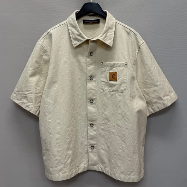 루이비통 실크 블렌드 쇼트 슬리브드 셔츠 ( 110 )