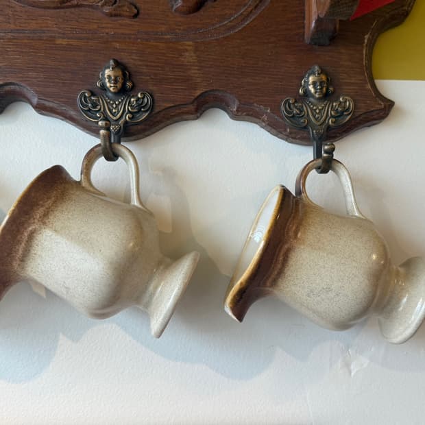 브라운 그라데이션 빈티지 고블렛 컵