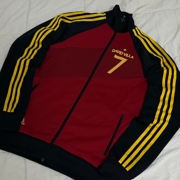 아디다스 스페인 다비드 비야 져지 트랙탑 미디움