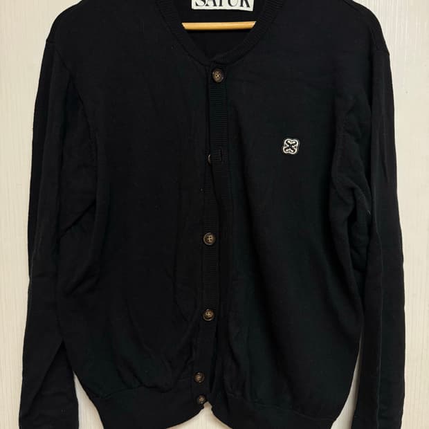 SATUR 블랙 가디건 XL