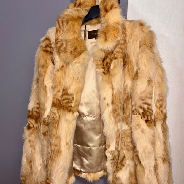 빈티지 토끼털 퍼지켓