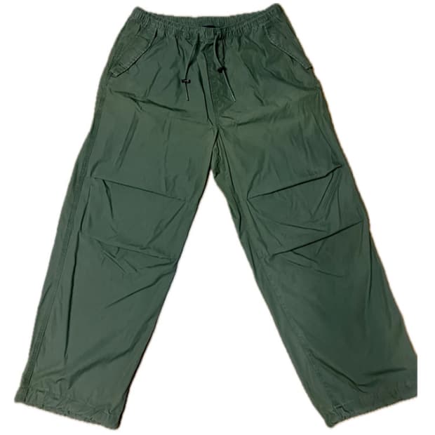 H&M 루즈핏 올리브 파라슈트 팬츠 L