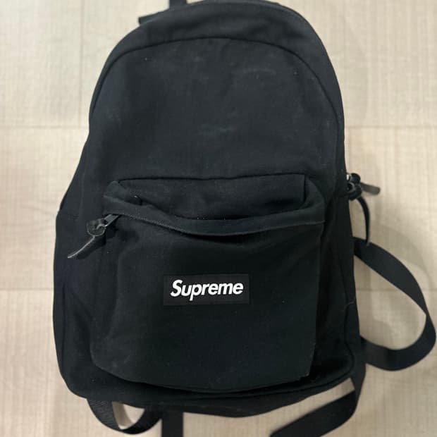 supreme 슈프림 캔버스 백팩 블랙