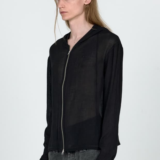 MPa VEIL CREPE HOODED ZIP JACKET
