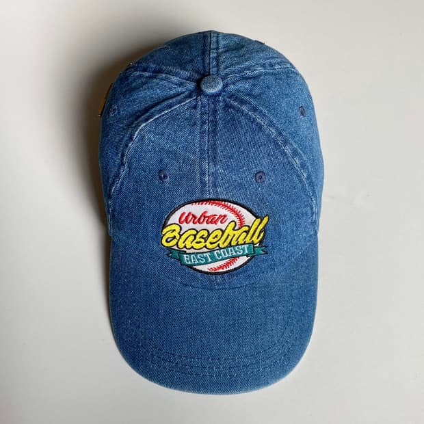 버쉬카 데님 배지 빈티지 볼캡 모자