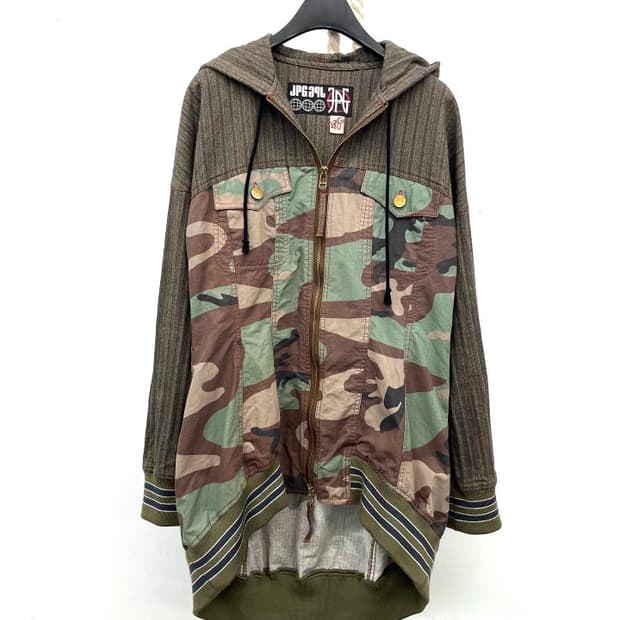 장폴고티에 camo long zip up