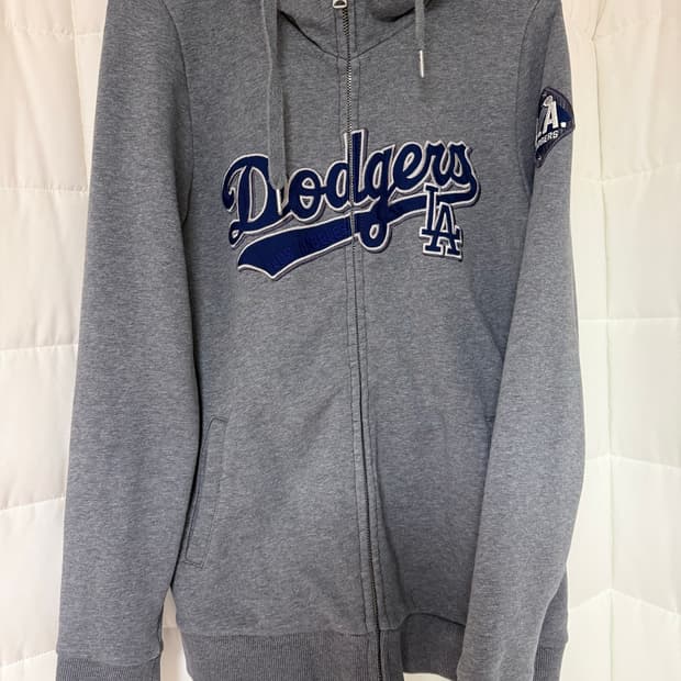 MLB 그레이 후드집업