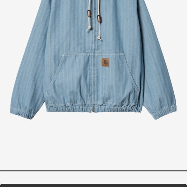 carhartt wip 메나드 자켓 블루 린스드 / M사이즈