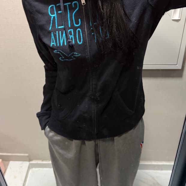 홀리스터 네이비 후드집업 L