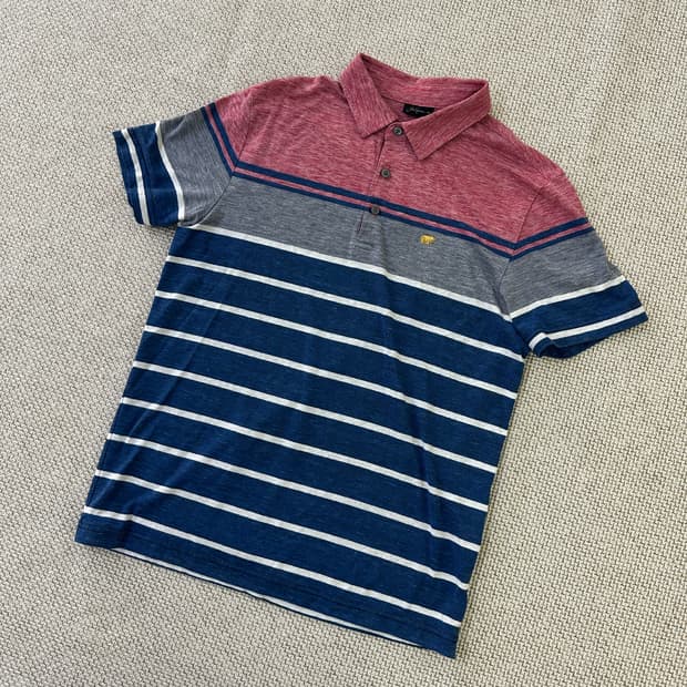 100 헤지스 스트라이프 배색 반팔 0413D