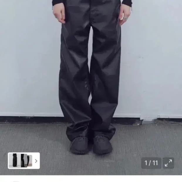 새상품) 탄산마그네슘 설라노 탄산 드롭 백포켓 레더팬츠 바지 1사이즈