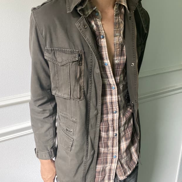 [Roushatee] Y2K Grunge Mood Buckle Jacke