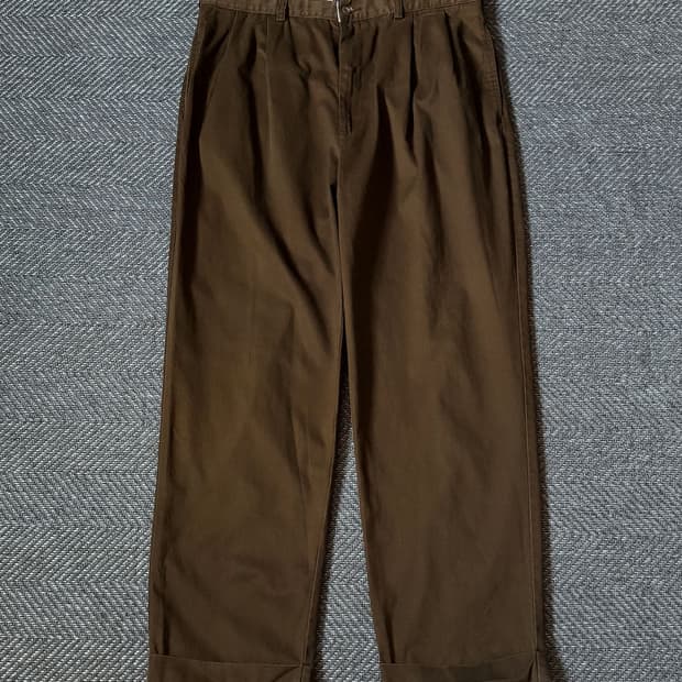 (36) 90s 폴로 랄프로렌 HAMMOND 더블 플리츠 치노팬츠