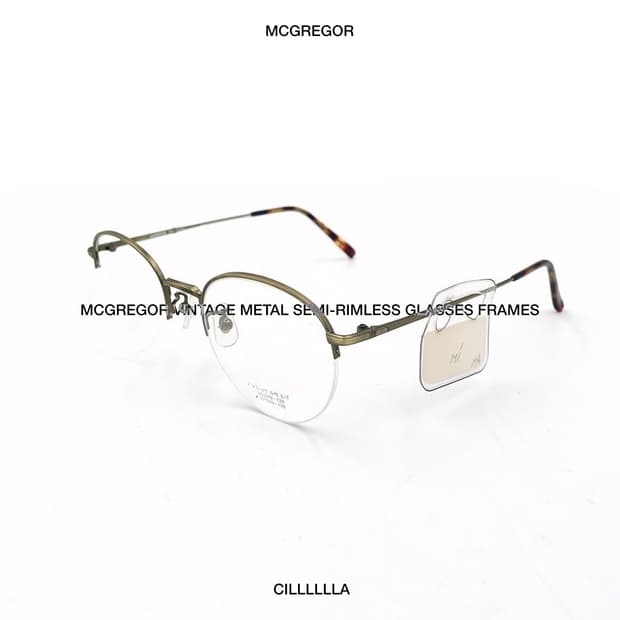 MCGREGOR 맥그리거 빈티지 메탈 반무테 긱시크 안경테