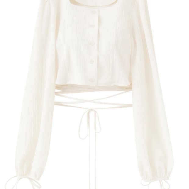 에트몽 크롭 블라우스