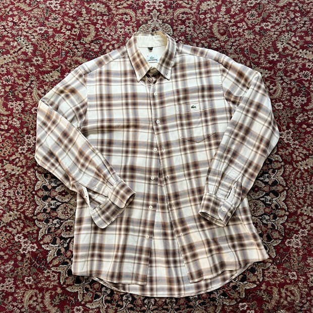 jp 라코스테 체크 셔츠
