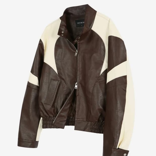 이지노이지 레이서 자켓 - 브라운