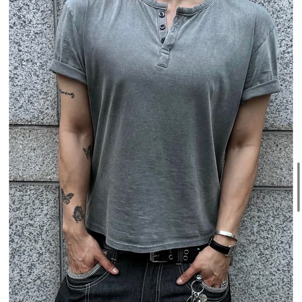 포그서비스 헨리넥 반팔 1사이즈 구매