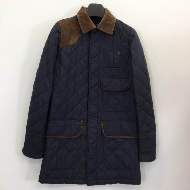 폴로 랄프로렌 퀄팅 롱자켓 S 송아지가죽 함유 