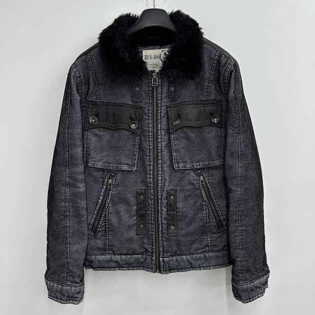 100 버커루 y2k 남자 울프죠 워싱 코듀로이 자켓