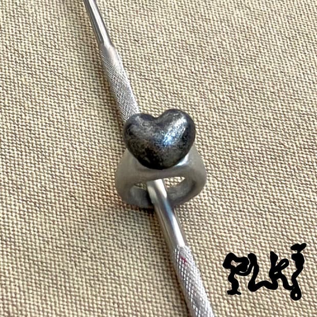 핸드메이드 스퀘어 반지 | 하트구미 스퀘어 실버 반지 | 하트반지  