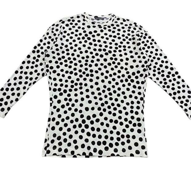 90s Issey Miyake polka dot long sleeve