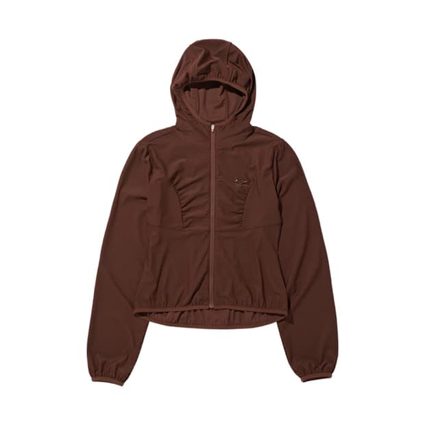 미스치프 후디드 와플 집업 브라운 s