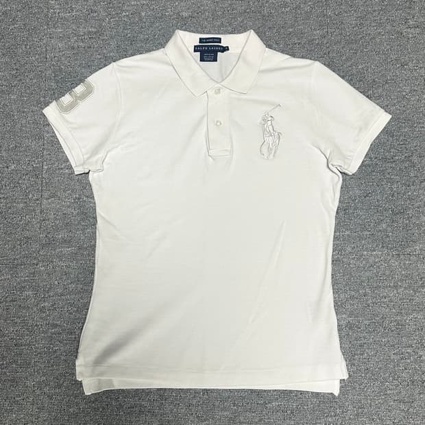 폴로 빅포니 스키니핏 카라티 화이트 유일매물